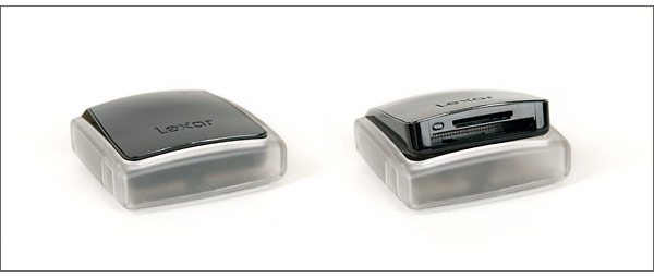 Lexar Professional UDMA USB 2.0 Card Reader - Open and closed