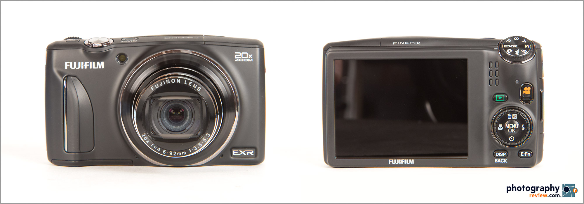 Fujifilm FinePix F900EXR Pocket Superzoom Camera - Front & Back